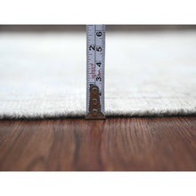 Load image into Gallery viewer, 2&#39;6&quot;x9&#39;7&quot; Pastel Gray, Afghan Angora Oushak With All Over Design, Hand Knotted, Natural Dyes, 100% Wool, Runner, Oriental Rug FWR123546