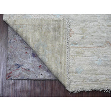 Load image into Gallery viewer, 3&#39;x9&#39;9&quot; Alabaster White, Afghan Angora Oushak with All Over Pattern, Hand Knotted, Natural Dyes, 100% Wool, Runner, Oriental Rug FWR123552
