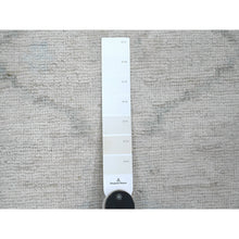 Load image into Gallery viewer, 3&#39;x9&#39;9&quot; Alabaster White, Afghan Angora Oushak with All Over Pattern, Hand Knotted, Natural Dyes, 100% Wool, Runner, Oriental Rug FWR123552