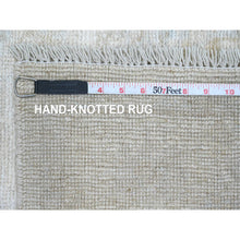 Load image into Gallery viewer, 3&#39;x9&#39;9&quot; Alabaster White, Afghan Angora Oushak With All Over Pattern, Hand Knotted, Natural Dyes, 100% Wool, Runner, Oriental Rug FWR123552