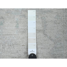 Load image into Gallery viewer, 2&#39;7&quot;x7&#39;8&quot; Pearl White, 100% Wool, Afghan Angora Oushak With Large Leaf Design, Hand Knotted, Vegetable Dyes, Runner, Oriental Rug FWR123558