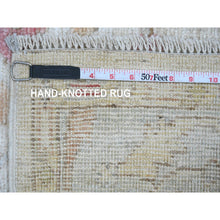 Load image into Gallery viewer, 4&#39;x19&#39;3&quot; Stone Gray, Peshawar with Bijar Garus Design, Hand Knotted, High Mountain Wool, Vegetable Dyes, Densely Woven, XL, Wide Runner, Oriental Rug FWR125910