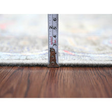 Load image into Gallery viewer, 4&#39;x10&#39;1&quot; Nevada Gray, Afghan Angora Oushak with All Over Vines Design, Hand Knotted, Vegetable Dyes, 100% Wool, Wide Runner, Oriental Rug FWR123582