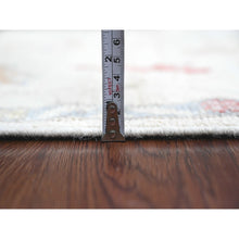 Load image into Gallery viewer, 2&#39;x3&#39; Pristine White, Afghan Angora Oushak With Leaf Design, Hand Knotted, Vegetable Dyes, Pure Wool, Mat, Oriental Rug FWR123606
