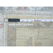 Load image into Gallery viewer, 2&#39;x3&#39; Pristine White, Afghan Angora Oushak With Leaf Design, Hand Knotted, Vegetable Dyes, Pure Wool, Mat, Oriental Rug FWR123606
