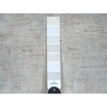 Load image into Gallery viewer, 5&#39;1&quot;x6&#39;7&quot; Alabaster White, 100% Wool, Afghan Angora Oushak with Muted Colors Leaf Design, Hand Knotted, Veggie Dyes, Oriental Rug FWR123624