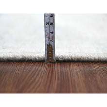 Load image into Gallery viewer, 5&#39;1&quot;x6&#39;7&quot; Alabaster White, 100% Wool, Afghan Angora Oushak with Muted Colors Leaf Design, Hand Knotted, Veggie Dyes, Oriental Rug FWR123624