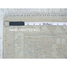 Load image into Gallery viewer, 5&#39;1&quot;x6&#39;7&quot; Ivory, Persian Karajeh, Hand Knotted, Pure Wool, Oriental Rug FWR525510