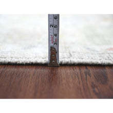 Load image into Gallery viewer, 5&#39;1&quot;x6&#39;7&quot; Medium Gray, Afghan Angora Oushak with Colorful Leaf Pattern, Hand Knotted, Vegetable Dyes, 100% Wool, Oriental Rug FWR123630