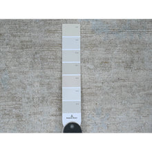 Load image into Gallery viewer, 4&#39;8&quot;x6&#39;3&quot; Lace White, Hand Knotted, Afghan Angora Oushak With Leaf Design, Vegetable Dyes, 100% Wool, Oriental Rug FWR123636