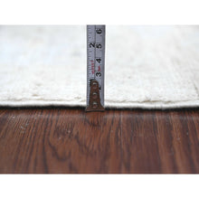 Load image into Gallery viewer, 4&#39;8&quot;x6&#39;3&quot; Lace White, Hand Knotted, Afghan Angora Oushak With Leaf Design, Vegetable Dyes, 100% Wool, Oriental Rug FWR123636