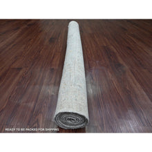 Load image into Gallery viewer, 5&#39;x6&#39;10&quot; Cloud Gray, Afghan Angora Oushak With All Over Pattern, Hand Knotted, Vegetable Dyes, 100% Wool, Oriental Rug FWR123642