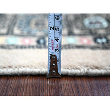 Load image into Gallery viewer, 2&#39;7&quot;x12&#39; Boulder White, Mori Bokara With Geometric Medallions Design, 100% Wool, Hand Knotted, Runner, Oriental Rug FWR123654