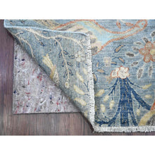 Load image into Gallery viewer, 2&#39;6&quot;x25&#39;4&quot; Baby Blue, Afghan Peshawar with Birds of Paradise Design, Soft Wool, Vegetable Dyes, Hand Knotted, XL Runner, Oriental Rug FWR123696