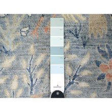 Load image into Gallery viewer, 2&#39;6&quot;x25&#39;4&quot; Baby Blue, Afghan Peshawar with Birds of Paradise Design, Soft Wool, Vegetable Dyes, Hand Knotted, XL Runner, Oriental Rug FWR123696