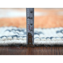 Load image into Gallery viewer, 2&#39;7&quot;x10&#39;2&quot; Burnt Orange, Moroccan Weave with Geometric Medallions Design, Soft Wool, Hand Knotted, Tone on Tone, Textured Pile, Runner, Oriental Rug FWR123714