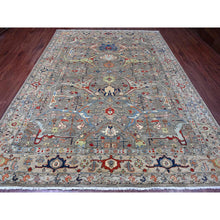 Load image into Gallery viewer, 9&#39;x11&#39;9&quot; Taupe Brown, Peshawar with Bijar Garus Design, High Mountain Wool, Hand Knotted, Vegetable Dyes, Densely Woven, Oriental Rug FWR123738