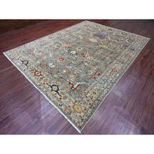 Load image into Gallery viewer, 9&#39;x11&#39;9&quot; Taupe Brown, Peshawar with Bijar Garus Design, High Mountain Wool, Hand Knotted, Vegetable Dyes, Densely Woven, Oriental Rug FWR123738