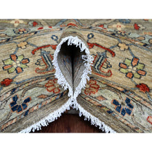 Load image into Gallery viewer, 9&#39;x11&#39;9&quot; Taupe Brown, Peshawar with Bijar Garus Design, High Mountain Wool, Hand Knotted, Vegetable Dyes, Densely Woven, Oriental Rug FWR123738
