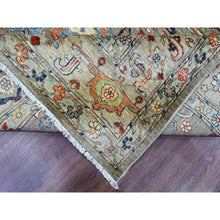 Load image into Gallery viewer, 9&#39;x11&#39;9&quot; Taupe Brown, Peshawar with Bijar Garus Design, High Mountain Wool, Hand Knotted, Vegetable Dyes, Densely Woven, Oriental Rug FWR123738