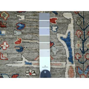 9'x11'9" Taupe Brown, Peshawar with Bijar Garus Design, High Mountain Wool, Hand Knotted, Vegetable Dyes, Densely Woven, Oriental Rug FWR123738