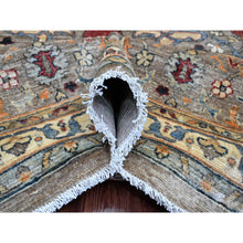 Load image into Gallery viewer, 9&#39;x12&#39;1&quot; Khaki Brown, Aryana Grade, Bijar Garus With Antique Persian Design, Peshawar, High Mountain Wool, Vegetable Dyes, Hand Knotted, Oriental Rug FWR123750