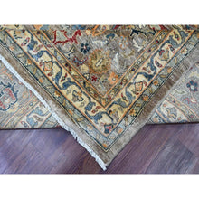 Load image into Gallery viewer, 9&#39;x12&#39;1&quot; Khaki Brown, Aryana Grade, Bijar Garus With Antique Persian Design, Peshawar, High Mountain Wool, Vegetable Dyes, Hand Knotted, Oriental Rug FWR123750