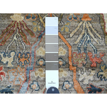 Load image into Gallery viewer, 9&#39;x12&#39;1&quot; Khaki Brown, Aryana Grade, Bijar Garus With Antique Persian Design, Peshawar, High Mountain Wool, Vegetable Dyes, Hand Knotted, Oriental Rug FWR123750