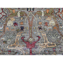Load image into Gallery viewer, 9&#39;x12&#39;1&quot; Khaki Brown, Aryana Grade, Bijar Garus With Antique Persian Design, Peshawar, High Mountain Wool, Vegetable Dyes, Hand Knotted, Oriental Rug FWR123750