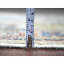 Load image into Gallery viewer, 3&#39;1&quot;x5&#39; Oyster Gray, Peshawar with Colorful Ziegler Mahal Design, Aryana Collection, High Mountain Wool, Denser Weave, Hand Knotted, Vegetable Dyes, Oriental Rug FWR123768