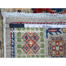 Load image into Gallery viewer, 3&#39;1&quot;x5&#39; Pearl White, Hand Knotted, 100% Wool, Vegetable Dyes, White Wash Peshawar with Faded Design, Oriental Rug FWR447900