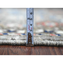 Load image into Gallery viewer, 3&#39;6&quot;x5&#39; Dim Gray, Aryana Collection, Caucasian Inspired Antiqued Design, Hand Knotted, High Mountain Wool, Vegetable Dyes, Oriental Rug FWR123774