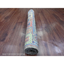 Load image into Gallery viewer, 3&#39;1&quot;x5&#39;3&quot; Nevada Gray, Aryana Grade, Peshawar With Ziegler Mahal All Over Design, High Mountain Wool, Vegetable Dyes, Hand Knotted, Oriental Rug FWR123786