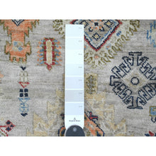 Load image into Gallery viewer, 2&#39;7&quot;x9&#39;8&quot; Chiffon White, Aryana Collection, All Over Caucasian Gul Motifs, High Mountain Wool, Hand Knotted, Vegetable Dyes, Runner, Oriental Rug FWR123792