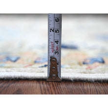 Load image into Gallery viewer, 2&#39;7&quot;x9&#39;8&quot; Chiffon White, Aryana Collection, All Over Caucasian Gul Motifs, High Mountain Wool, Hand Knotted, Vegetable Dyes, Runner, Oriental Rug FWR123792