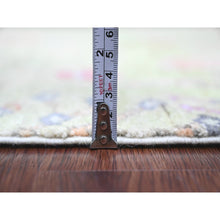 Load image into Gallery viewer, 2&#39;7&quot;x11&#39;9&quot; Mint Green, Afghan Peshawar with Birds of Paradise Design, Hand Knotted, Soft Wool, Vegetable Dyes, Runner, Oriental Rug FWR123840
