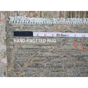 2'9"x15'9" Medium Brown, Hand Knotted, Afghan Peshawar With Birds Of Paradise Design, Vegetable Dyes, Soft Wool, Xl Runner, Oriental Rug FWR123858
