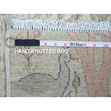 Load image into Gallery viewer, 2&#39;6&quot;x9&#39;9&quot; Pistachio Green, Afghan Peshawar with Birds of Paradise Design, Vegetable Dyes, Hand Knotted, Soft Wool, Runner, Oriental Rug FWR123864