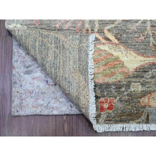 Load image into Gallery viewer, 2&#39;9&quot;x15&#39;8&quot; Faded Brown, Afghan Peshawar With Birds Of Paradise Design, 100% Soft Wool, Natural Dyes, Hand Knotted, Xl Runner, Oriental Rug FWR123870