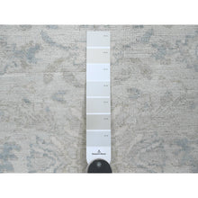 Load image into Gallery viewer, 2&#39;9&quot;x9&#39;10&quot; Pristine White, Peshawar with Heriz All Over Design, High Mountain Wool, Densely Woven, Hand Knotted, Runner, Oriental Rug FWR123882