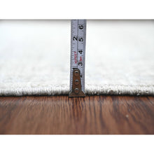 Load image into Gallery viewer, 2&#39;8&quot;x10&#39; Cloud Gray, Washed Out Peshawar with Heriz All Over Design, High Mountain Wool, Densely Woven, Hand Knotted, Runner, Oriental Rug FWR123894