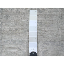 Load image into Gallery viewer, 2&#39;4&quot;x29&#39;3&quot; Whisper White, Peshawar with Heriz All Over Design, Densely Woven, High Mountain Wool, Hand Knotted, XL Runner, Oriental Rug FWR123900
