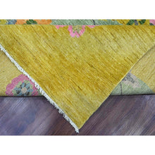 Load image into Gallery viewer, 9&#39;1&quot;x12&#39;5&quot; Sage Green, Chinese Art Deco Inspired Peshawar, Hand Knotted, Natural Dyes, 100% Wool, Oriental Rug FWR123930