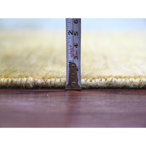 9'1"x12'5" Sage Green, Chinese Art Deco Inspired Peshawar, Hand Knotted, Natural Dyes, 100% Wool, Oriental Rug FWR123930
