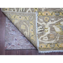Load image into Gallery viewer, 9&#39;4&quot;x10&#39;9&quot; Khaki Brown with Touches of Gold, Peshawar with Ziegler Mahal All Over Design, High Mountain Wool, Vegetable Dyes, Hand Knotted, Squarish, Oriental Rug FWR123942