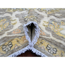 Load image into Gallery viewer, 9&#39;4&quot;x10&#39;9&quot; Khaki Brown with Touches of Gold, Peshawar with Ziegler Mahal All Over Design, High Mountain Wool, Vegetable Dyes, Hand Knotted, Squarish, Oriental Rug FWR123942