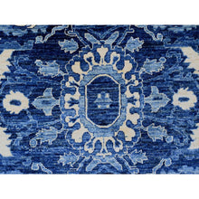 Load image into Gallery viewer, 10&#39;x13&#39;10&quot; Denim Blue, Peshawar Serapi Heriz Revival, High Mountain Ghazni Wool, Hand Knotted, Soft Pile, Denser Weave, Oriental Rug FWR123948