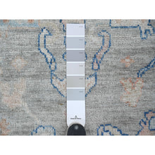 Load image into Gallery viewer, 2&#39;9&quot;x9&#39;2&quot; Misty Gray, Hand Knotted, Afghan Angora Oushak With All Over Pattern, Veggie Dyes, 100% Wool, Runner, Oriental Rug FWR123978