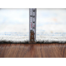 Load image into Gallery viewer, 2&#39;9&quot;x9&#39;2&quot; Misty Gray, Hand Knotted, Afghan Angora Oushak With All Over Pattern, Veggie Dyes, 100% Wool, Runner, Oriental Rug FWR123978