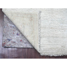 Load image into Gallery viewer, 2&#39;10&quot;x9&#39;7&quot; Daisy White, Afghan Angora Oushak with All Over Pattern, Hand Knotted, Natural Dyes, 100% Wool, Runner, Oriental Rug FWR123990